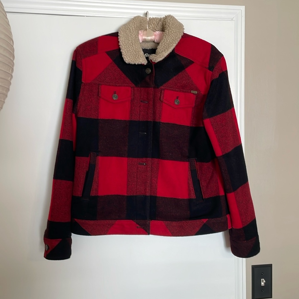 Eddie Bauer lined flannel coat
